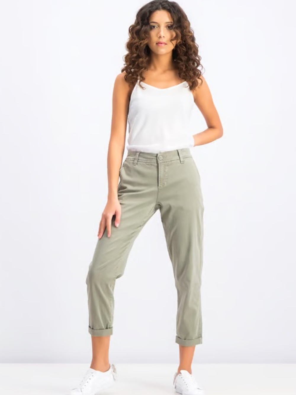Liverpool Shadow Green Casual Pants